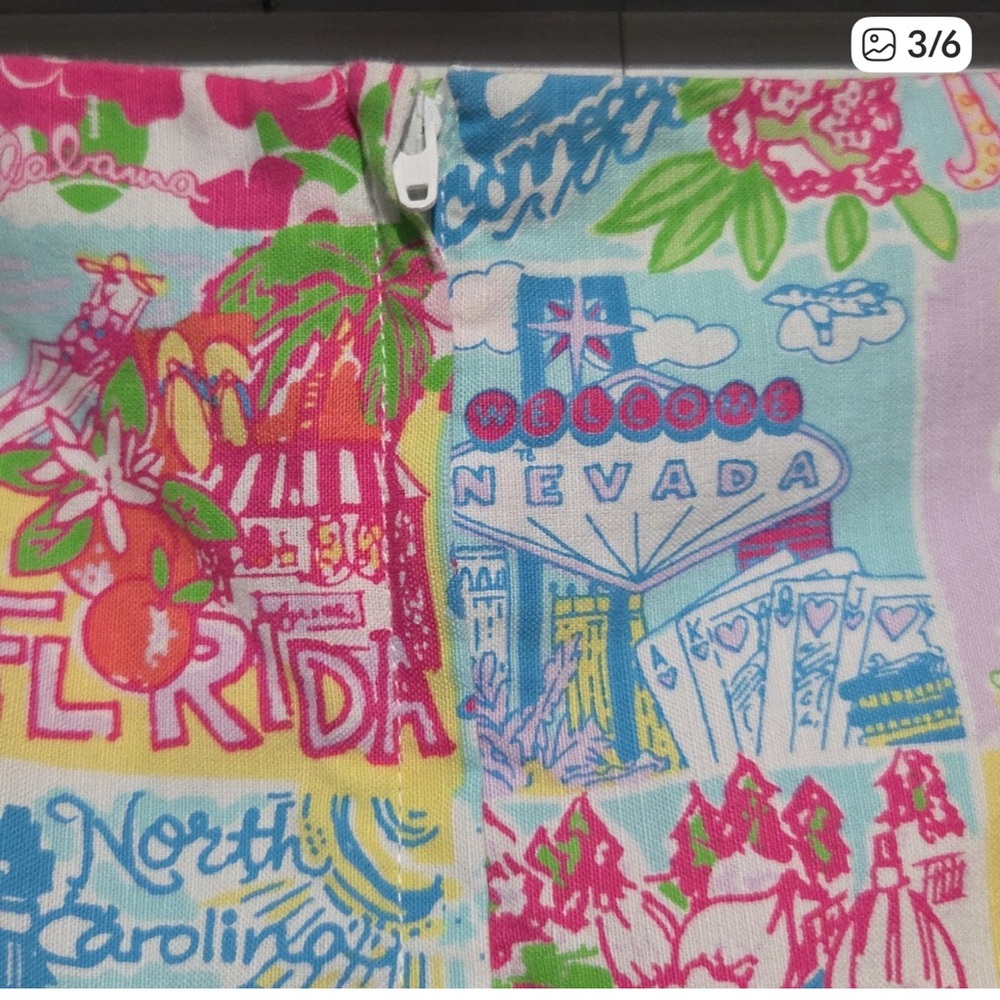 Lilly Pulitzer Patchwork Lined Mini Skirt State O… - image 3